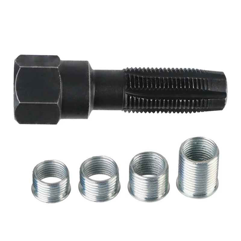 1 Set M14 1 25 Spark Plug Rethreader Kit Car Cylinder Thread Repair Tool 14mm Spark Plug Thread Chaser