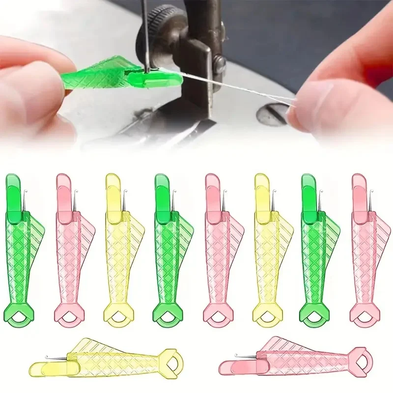 3/5 stücke Mini Auto Nadel Einfädler DIY Werkzeug Hause Hand Nähmaschine Gerät Gewinde Auto Nadel Kreuz Stich Nähen zubehör