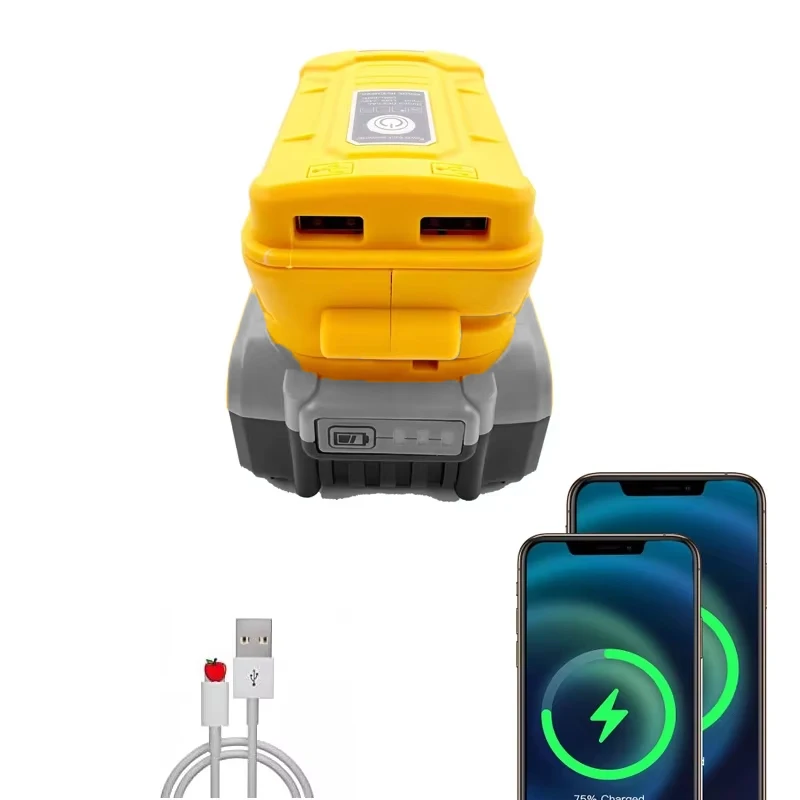 

Fast Charging rack for Dewal 18V 20V lithitum battery Portable Adapter with USB Port LED light Fast Charging Battery Adapter