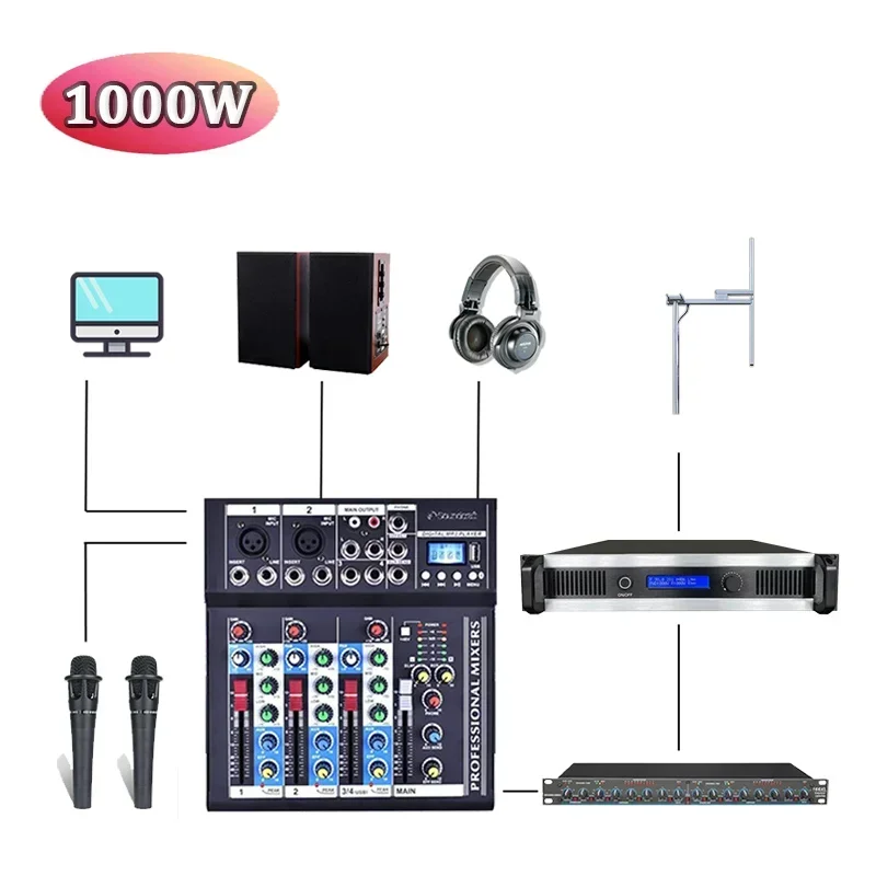 1000W FM Radio Station Complete Package with Transmitter   Antenna   Cable  7 pcs Studio Equipments