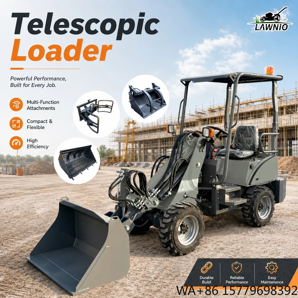 New Model Telescopic Loader  Telescopic  Height Extended Loading Reach for Elevated Loading Telescopic Arm Loader