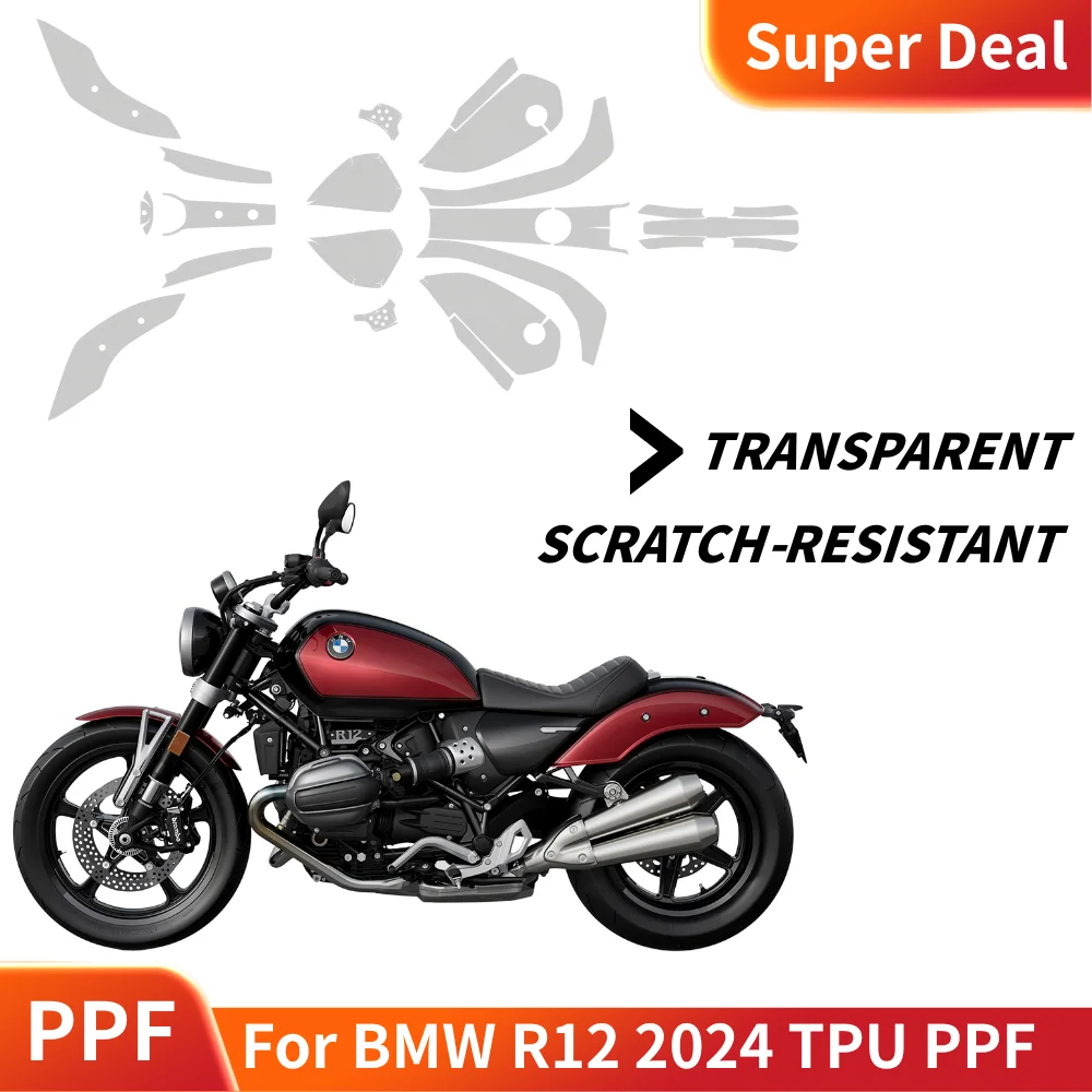 

For BMW R12 2024 PPF Motorcycle Complete Paint Protection Film Full Kit Scratch Resistant transparent TPU R 12 Accessories