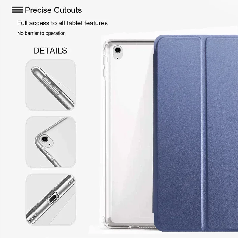 Casing untuk Apple iPad 10.2 "2021 9 penutup Flip Tablet Case kulit pintar tidur Bangun cangkang PC dudukan belakang untuk A2602 A2604 A2603