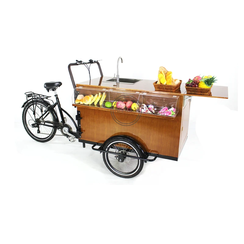 High Load Big Capacity Truck Mobile Factory OEM Electric Three Wheel Bike Coffee Tricycle