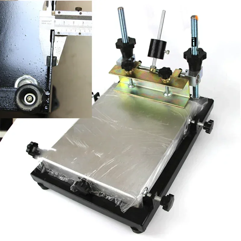 Small-scale screen printing machine, manual screen printing station, screen printer, solder paste and ink printing machine.