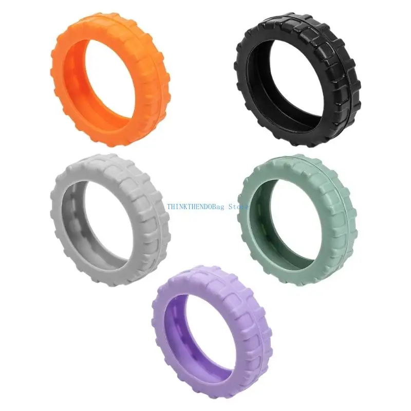 

63HC 8Pcs Quiet Rolling Silicone Wheel Protectors Universal Caster Cover Set