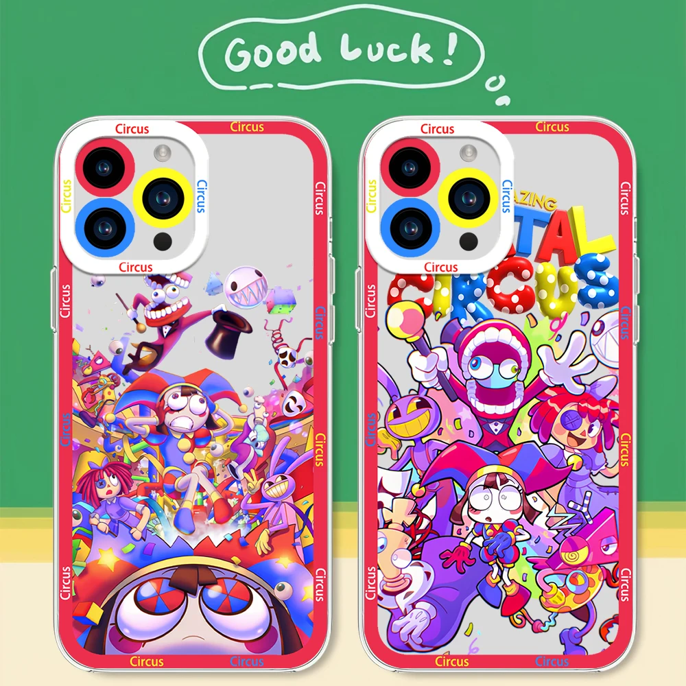 Game A-Amazings D-Digitals C-Circus Phone Case for iPhone 12 11 13 14 15 16 Max Pro Plus Transparent Bezel Shell