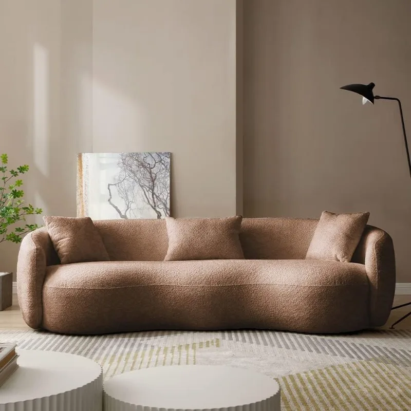 

Изогнутый диван, 93,6 дюйма, 4-местный современный секционный диван-букле, удобный 4-местный диван с мягкой обивкой облаков и подушками для отдыха