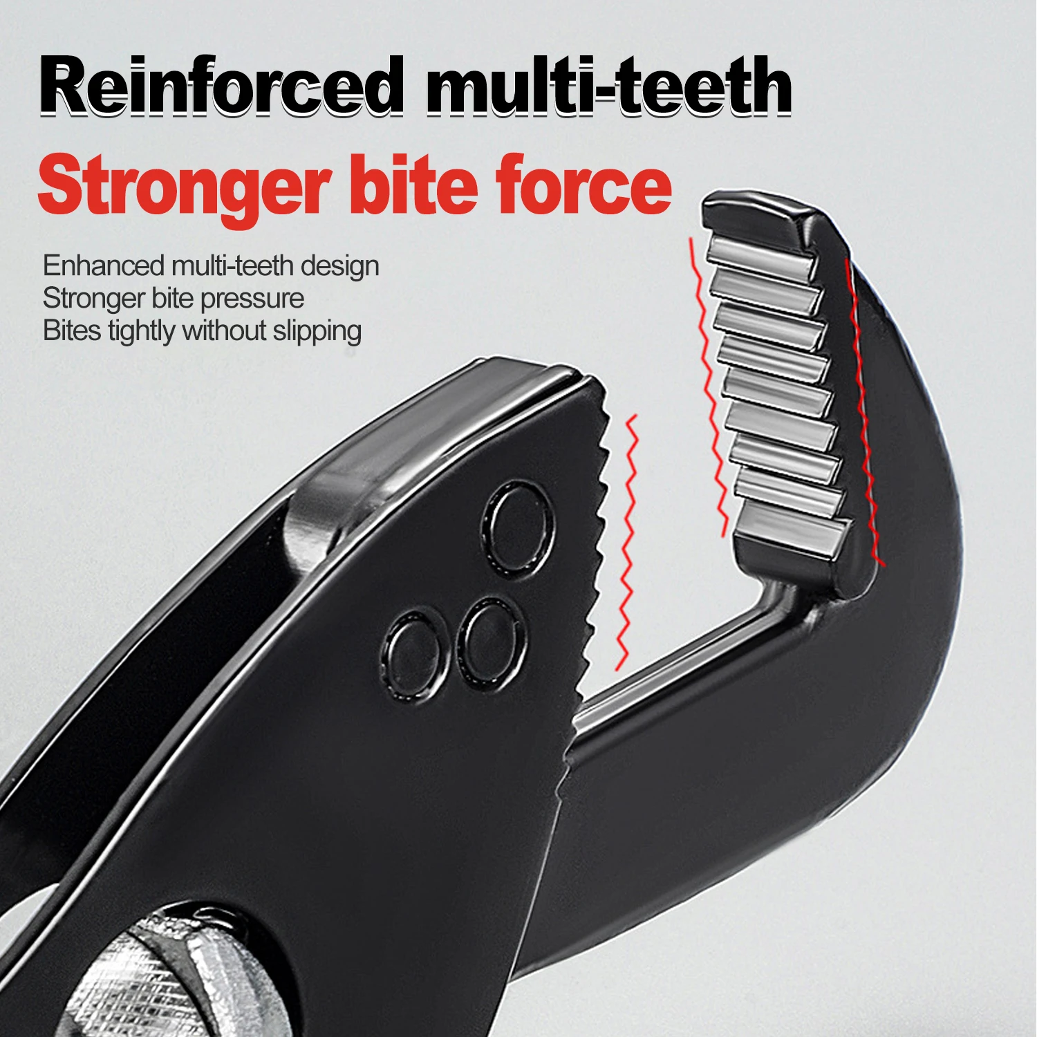 7/10.5inch- High Hardness, Strong Torque, Wide-Angle Grip, Carbon Steel Heavy-Duty Adjustable Wrench & Pipe Pliers