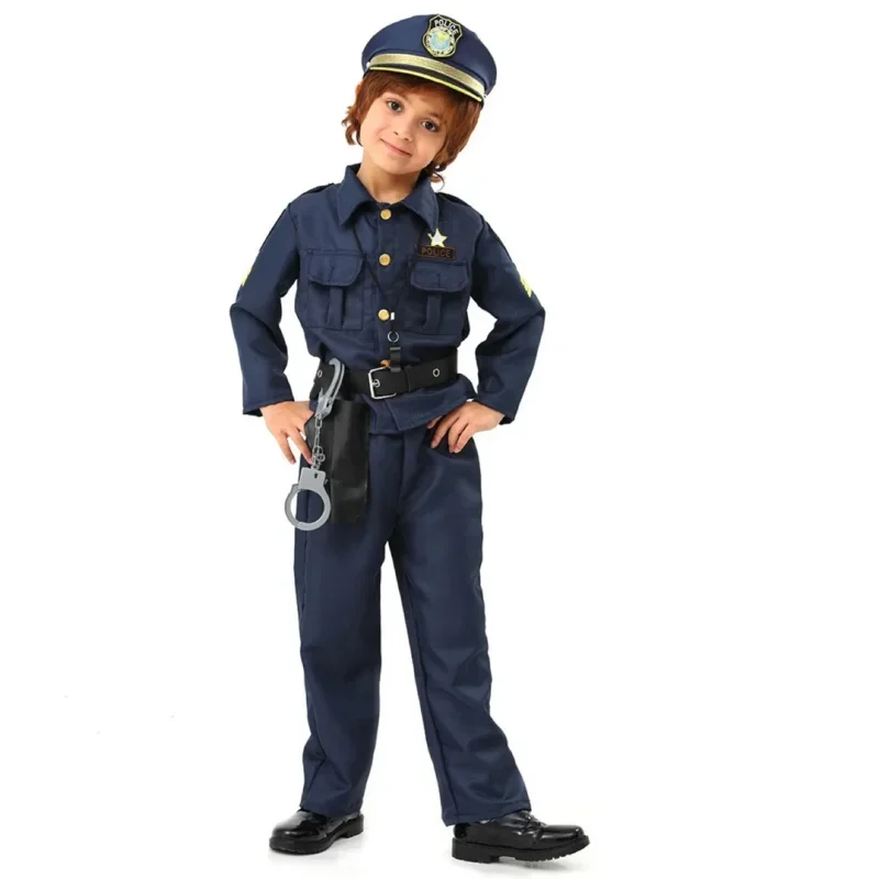 Dress Up America Costume da Polizia per Bambini - Costume da Poliziotto per Ragazzi - Set Uniforme da Poliziotto con Accessori