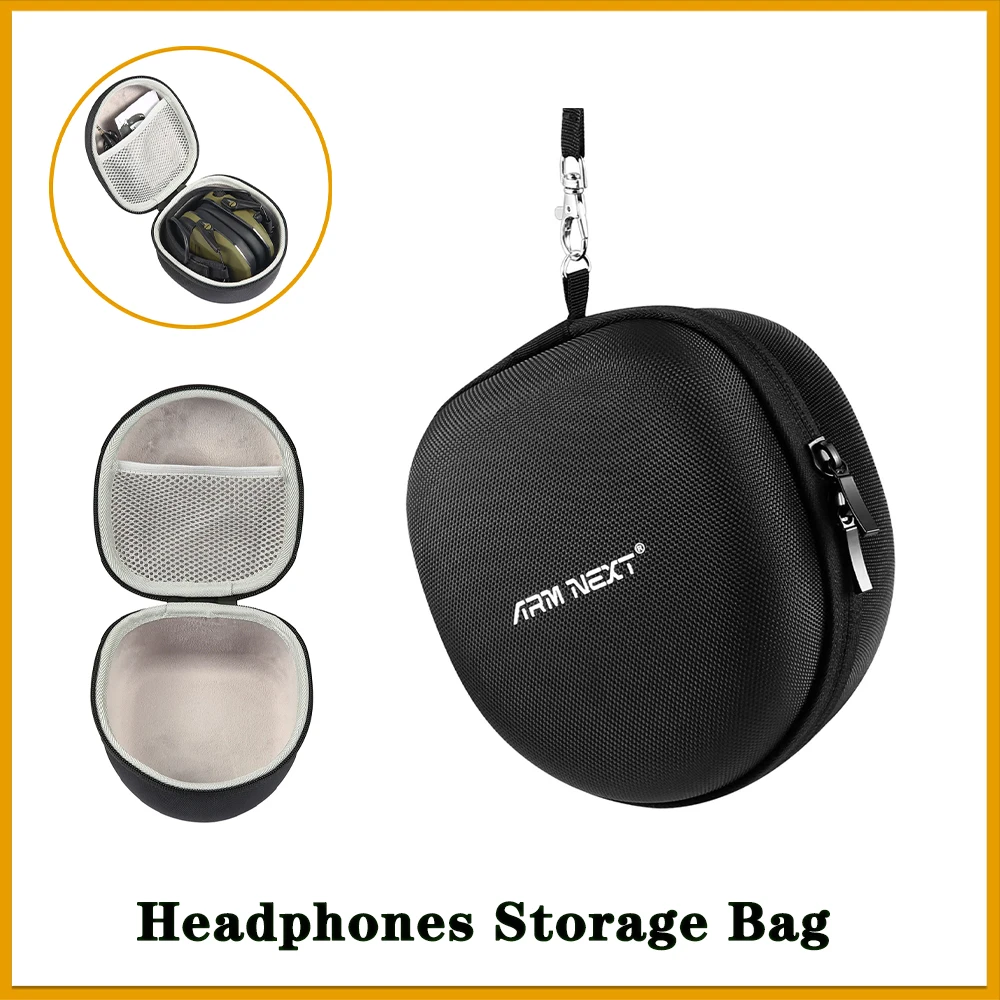 Light Hard Body Storage Headset Case，Fit Foldable  Hunting Shooting&Outdoor Travel Sports Headphone Cover Earmuff Portable Bag