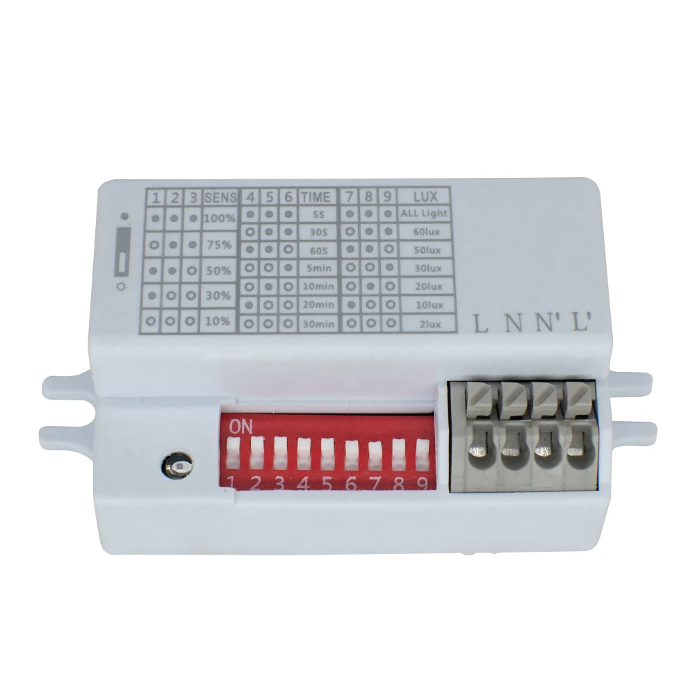 AC/90-265V Mini 5.8G microwave radar sensor Motion Detector switch