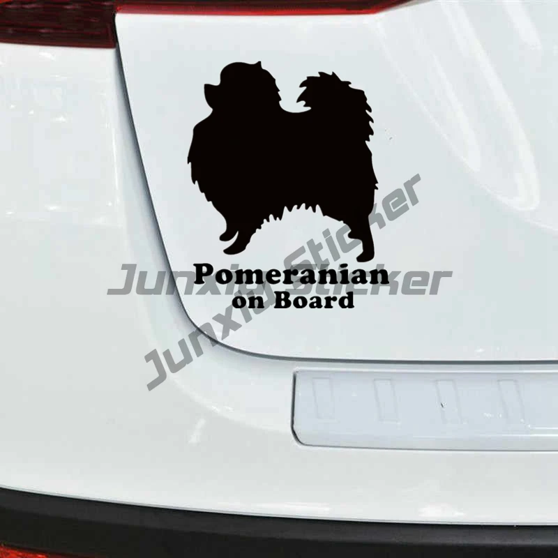 

Pomeranian Dog on Board Vinyl Car Sticker Waterproof Cool Waterproof Removable Decal Self-adhesive Car Decal