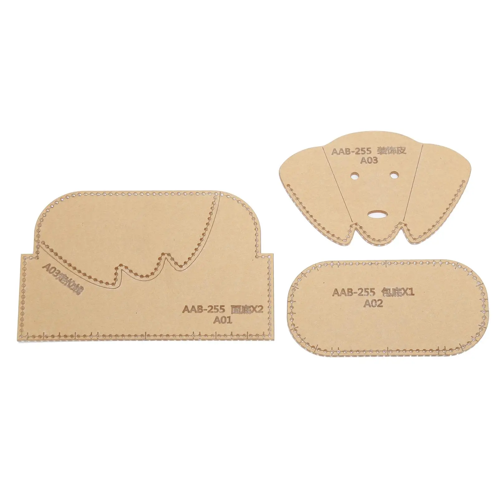 

Acrylic Templates for Leather Bags Wallet DIY Craft Kit