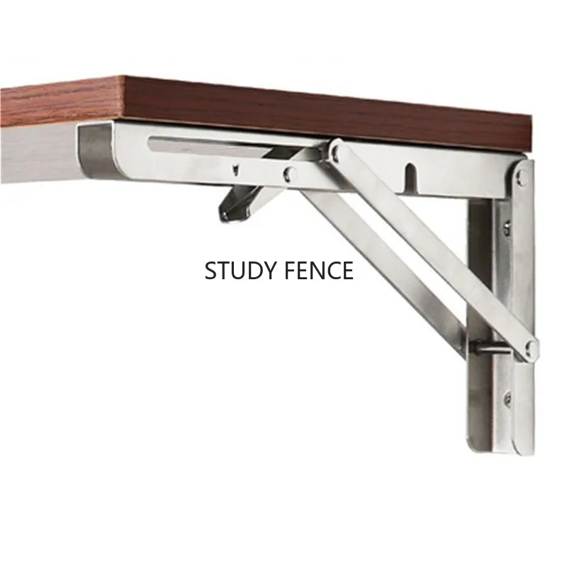 2PCS 304 Stainless Steel Folding Bracket Wall Folding Bracket Household Partition Bracket Equipped with Installation Screws
