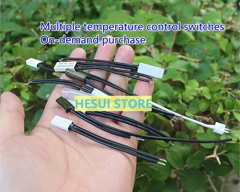 Temperature control switch Overheat protector Normally closed/normally open thermal switch Metal plastic 5A 10A