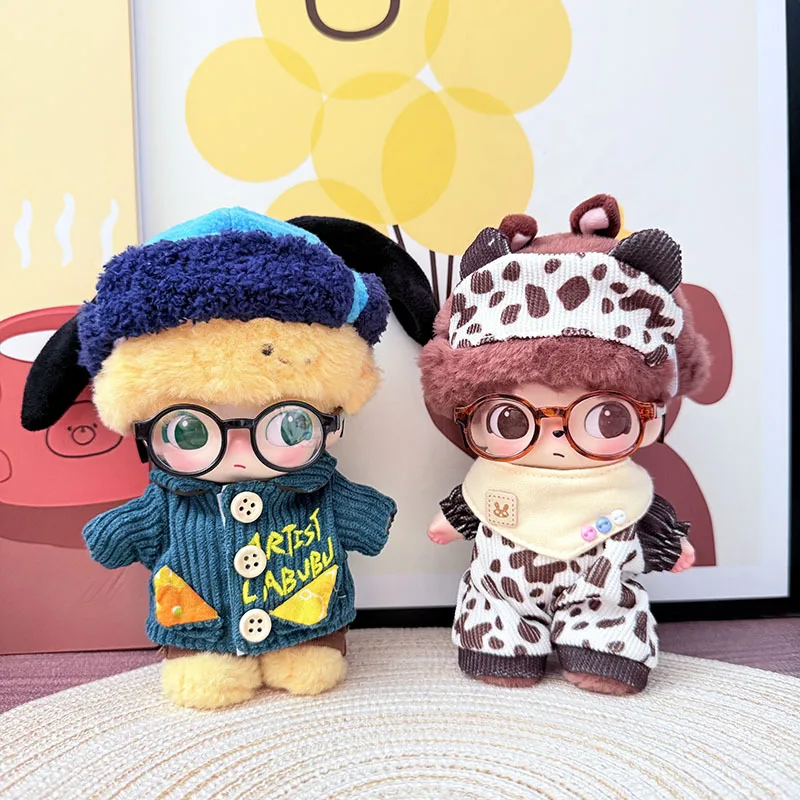 

DIMOO WORLD Doll Decor Accessories Outfit - 15/17cm Labubu Clothes Artistic Blue Coco Ranch Set