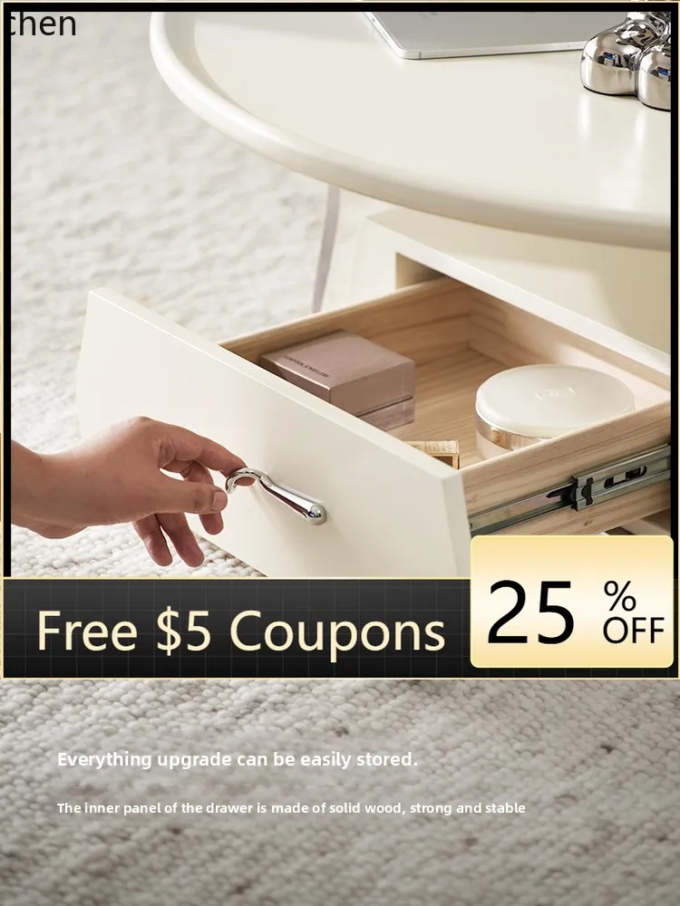 

coffee table living room household acrylic creative round small apartment