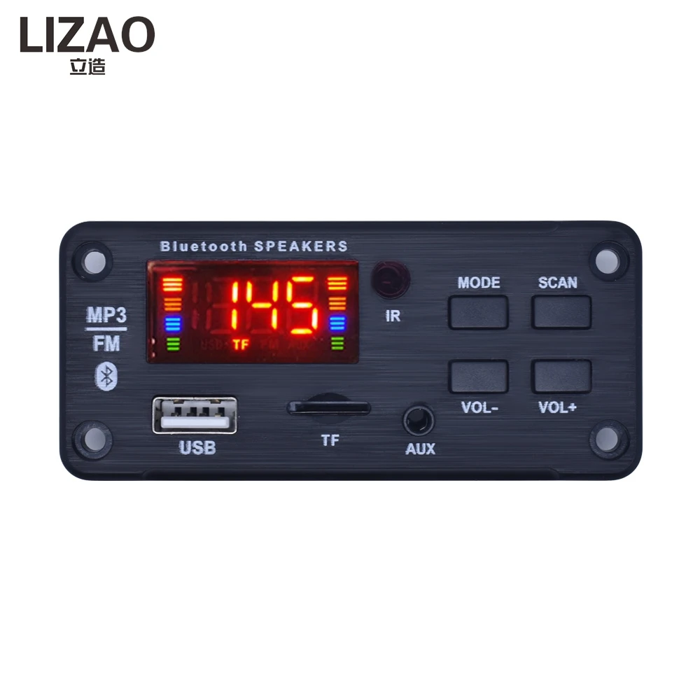Bluetooth 5.0 MP3 Decoding Board Module, 6-12V Wireless Audio Player with TF/USB/FM/AUX & Remote for Car & DIY Speakers