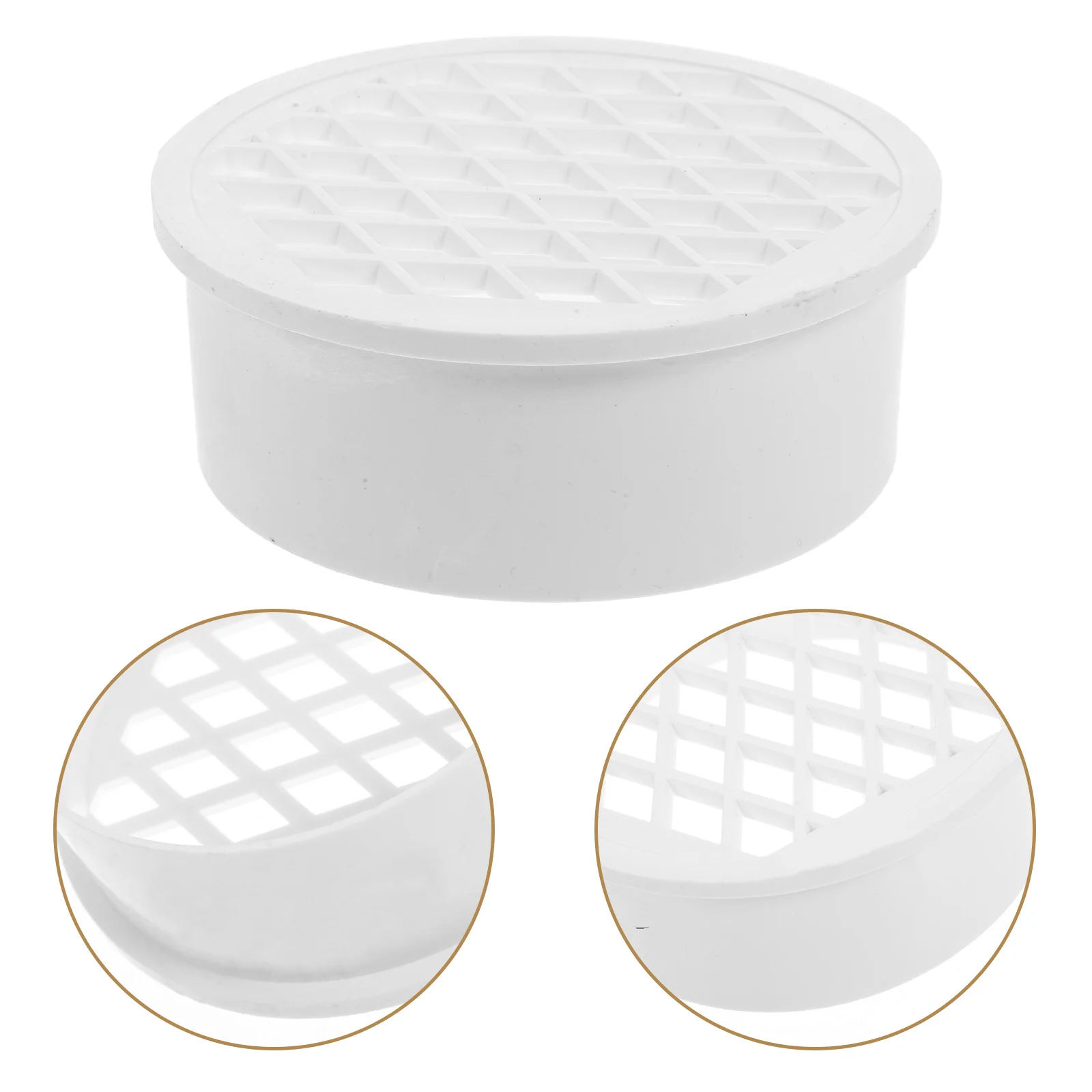 2 szt. Interpolowany odpływ podłogowy PVC okrągła pokrywa balkonowa zewnętrzny filtr trwałe rozwiązanie do odprowadzania wody płytki