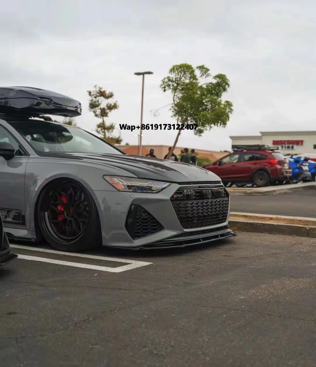 

Automotive Parts car bumper front lips For Rs6 C8 Maxton Front Lip 2019+ Carbon Fiber Front Splitter V.1