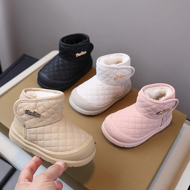 2026 New Winter Plush Boots For Children Soft Warm Velvet Snow Boots For Kids Anti-slippery Waterproof Boy's Girl's Winter Boots