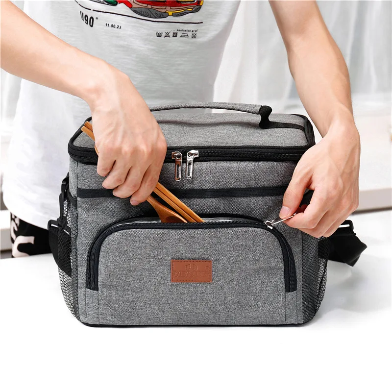 Thickened cationic insulation bag, PEVA waterproof ice bag, portable commuter lunch bag, outdoor
