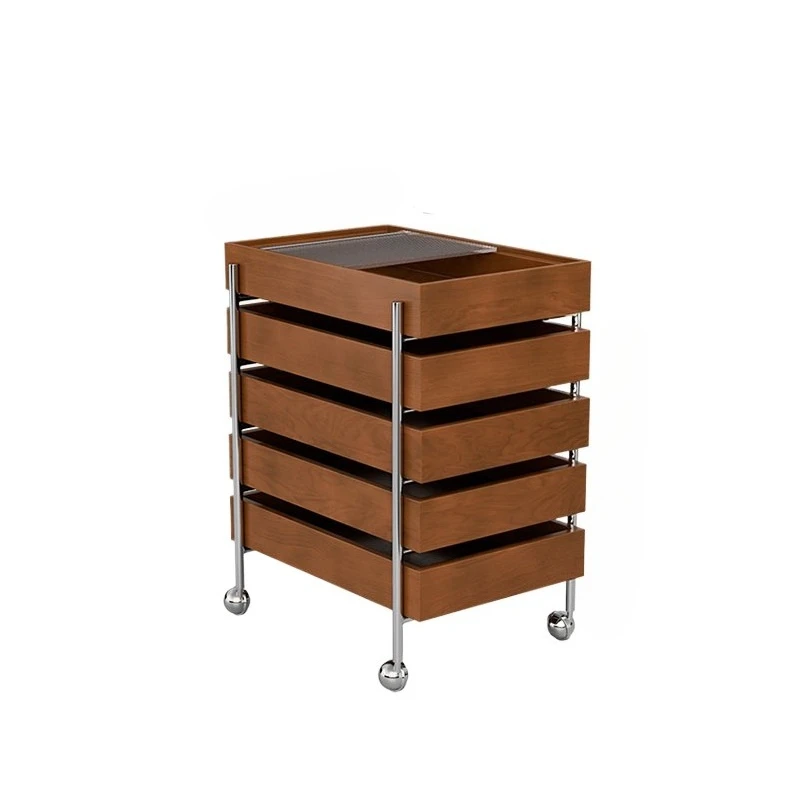 

A few movable industrial wind bedrooms, bedside multi-layer storage shelves, low drawers and cabinets