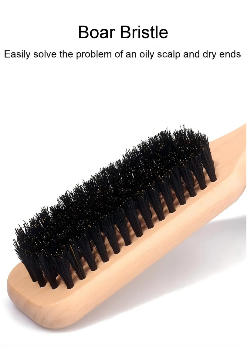 Men Wooden Boar Bristle Hair B - Men'S Grooming Brush 评论和价格