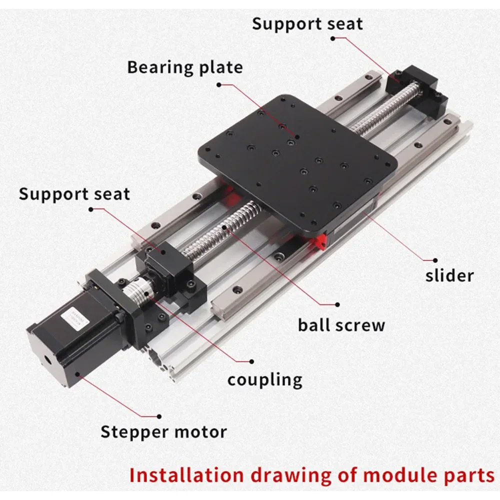 HPV11 Linear guide module NEMA23 ball screw SFU1204 SFU1210 with Linear Guide MGN12 +57 stepper motor for 3D printer