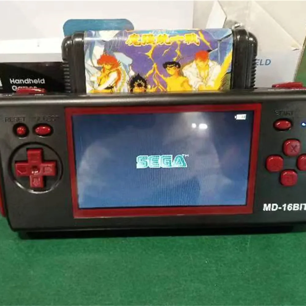 

HG-943 4.3'' MD 16BIT HDMI TV handheld game Retro game console arcade console 2player wireless have118games support game card