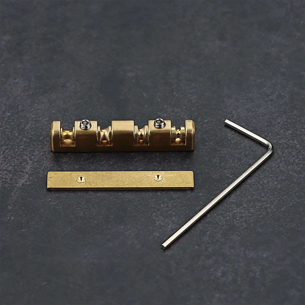 

1 set 1 Set Metal String Nut Guitar Accessories Sturdy Brass Replacement Nut For Electric String Instruments Bridge Saddles