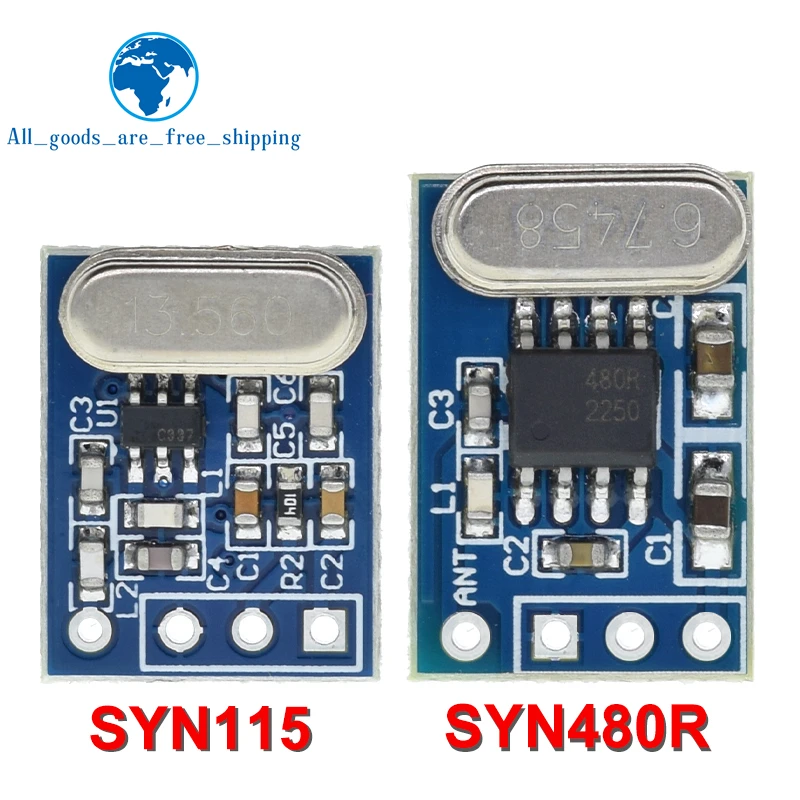 TZT 433MHZ Wireless Transmitter Receiver Board Module SYN115 SYN480R ASK/OOK Chip PCB for arduino