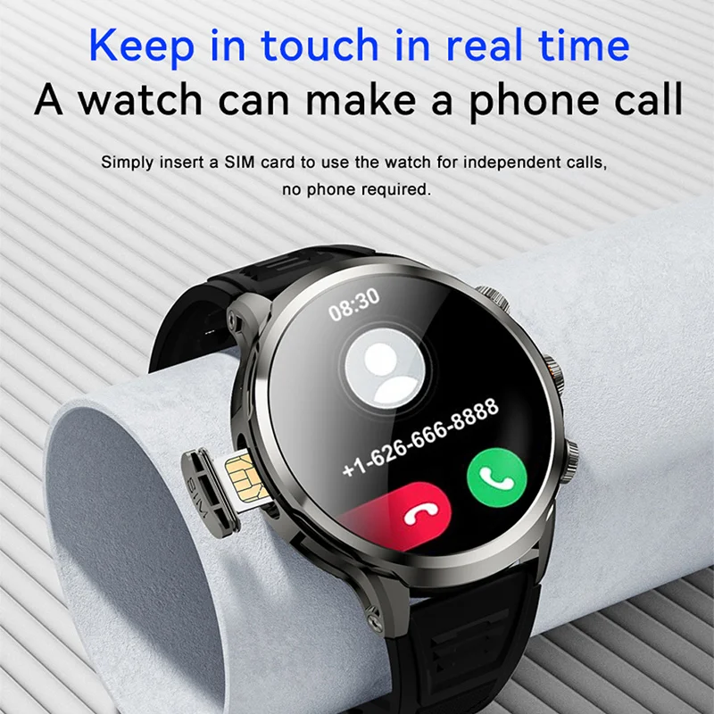 Reloj Inteligente 4G LTE Doble Sistema, Pantalla 1.95" Cámara Lateral 9MP, GPS/WiFi/SIM, 32GB Reproductor Música/Video, Monitor de Ejercicio - Envío Gratis