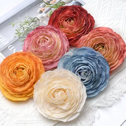12cm/10pcs Large Peony Artificial White Rose Silk Flower Heads For Wedding Decoration DIY Wreath Scrapbooking Craft Fake Flowers