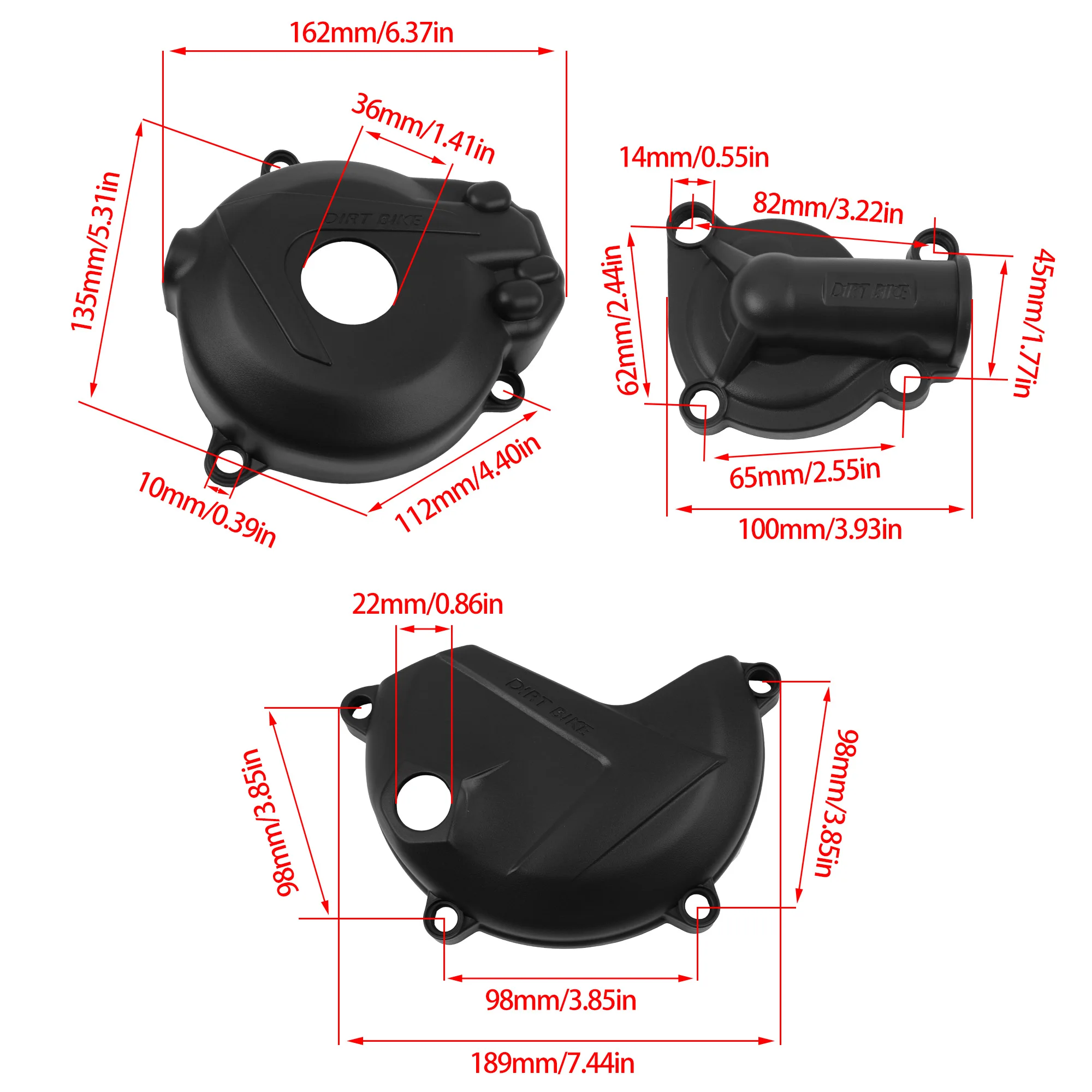 For Zongshen 250cc NC250 GY3 Kayo RX3 T6 RS250 BSE Motorcycle Clutch Magneto Water Pump Cover Motocross Protection Accessories