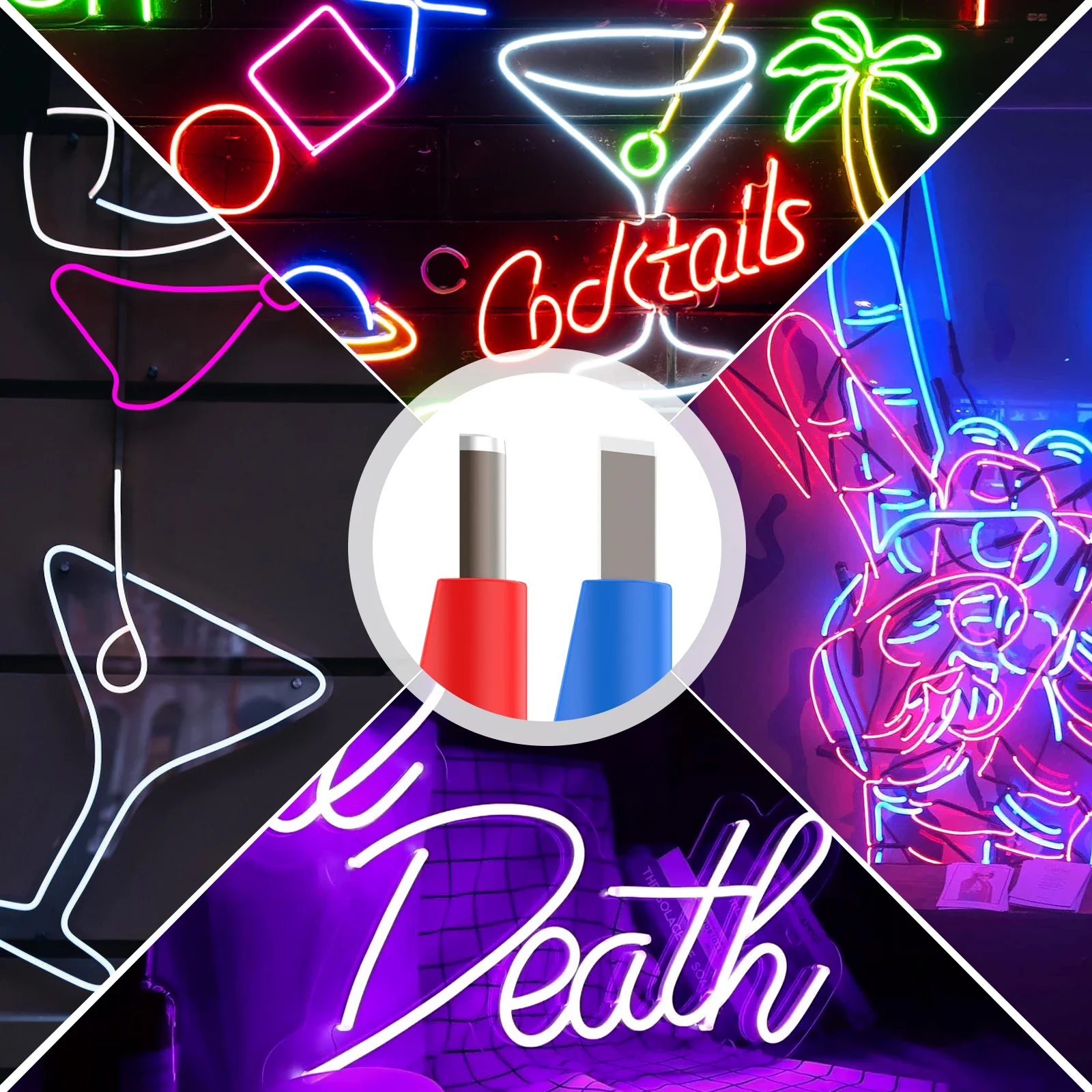 2Pcs Neon Light Cutter Shockproof Straight and Curved Neon Strip Trimming Hand Tool Portable Neon Lamp Engraving Cutting Tools