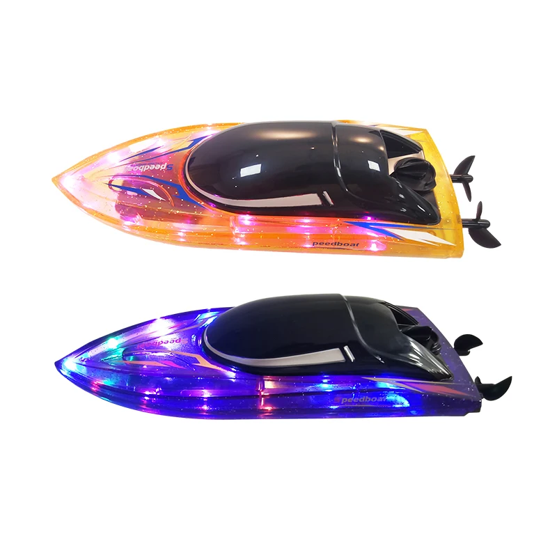 JJRC 2.4G Zdalnie sterowana łódź motorowa Zabawka dla dzieci LED Light RC Łódź do basenów Jezioro Wodoodporny statek elektryczny o dużej prędkości Prezent dla dzieci