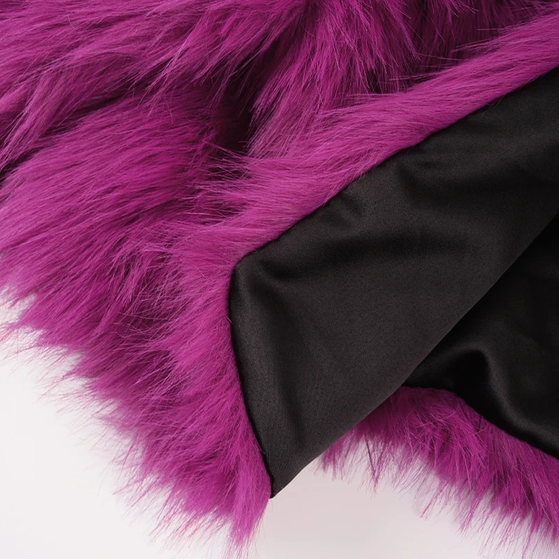 Fashion New Women's Short Faux Fur Coat Solid Color Sexy Evening Party Warm Winter Jacket Woman Clothing