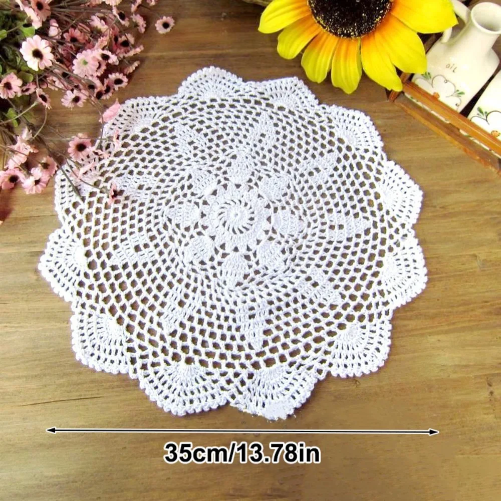 New Round Crochet Doilies Crochet Cotton 35/40CM Crochet Placemats Handmade Doilies