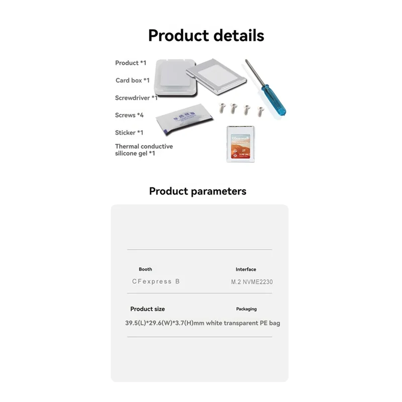 

Durable-Expansion Card M2 M-Key NVME To Cfexpress Type B Adapter Supports PCIE4.0 2230 SSD For Cameras,Expansion Card M2 M-Key N
