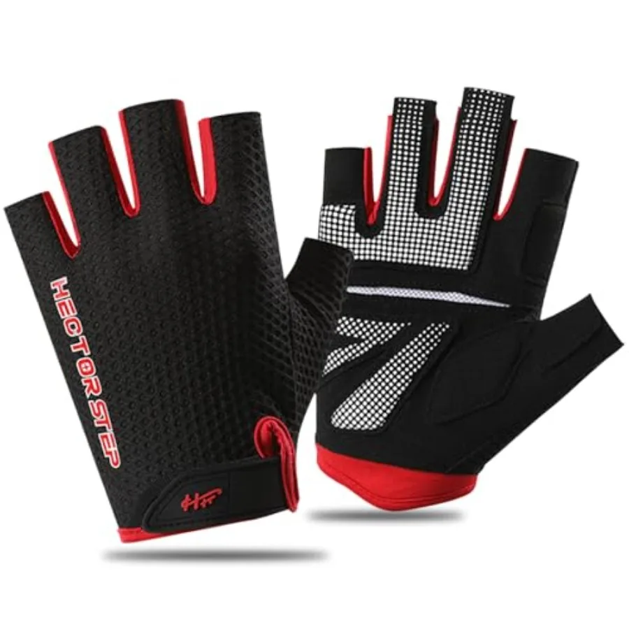 

Men's Fingerless Cycling Gloves, Bike Gloves for Men and Women with Gel Padded and Anti-Slip Design, Breathable Outdoor Bicycle