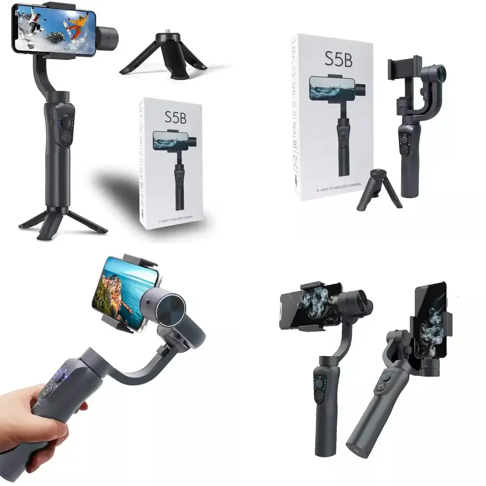 S5B Wireless Gimbal Phone Camera Stabilizer Selfie Stick & Tripod for Handheld Video & Photo Studio Accessories