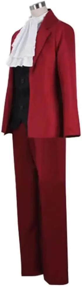 Anime Ace Attorney Miles Edgeworth Cosplay Costume Halloween Suit Customize