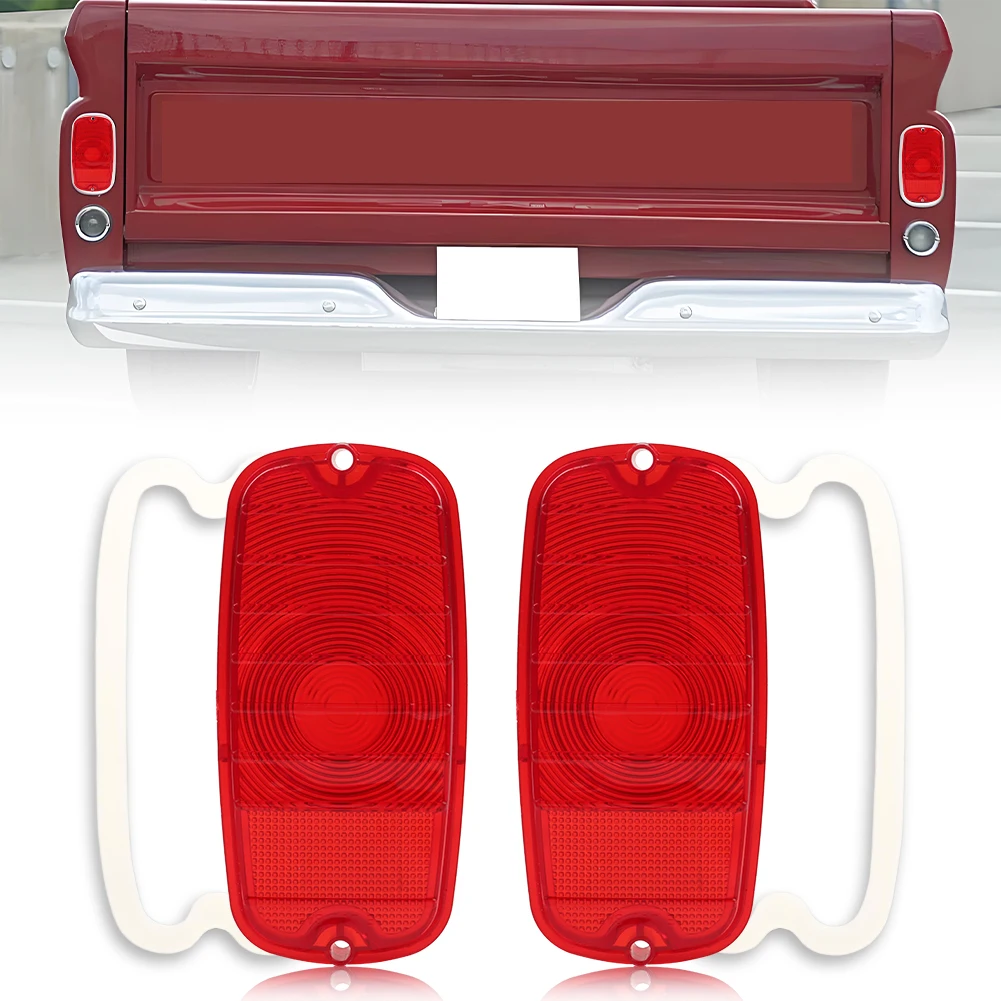 2X Rear Bumper Tail Light Brake Light Cover For 1960-1966 Chevrolet C10 C20 C30 K10 K20 Pickup Truck GMC 1000 1500 2500 No Bulb