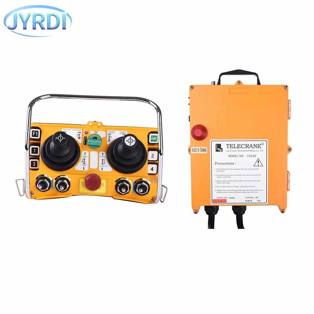 F24-60 Tower Crane Remote Control Industrial Wireless Joystick Dual Rocker Radio Overhead Bridge Crane controller
