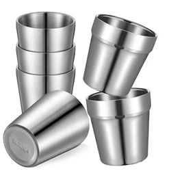 Metal Drinking Cups Stainless Steel304 Cup 6oz 10oz Outdoor Hiking Gear Stackable Cup Camping Cup Coffee Cup Portable Drink-ware