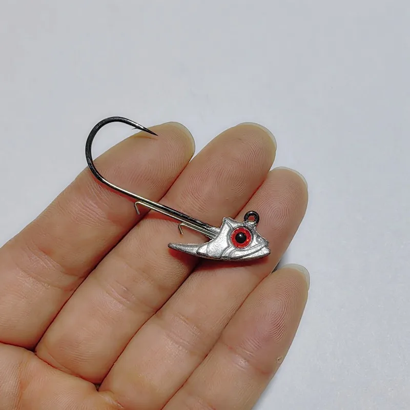 Fishing Lure Stand Jig Head Hook Metal Lures 4g 6g Lead Fishhook with Barb Root Bottom Lot 5 Pieces SALE