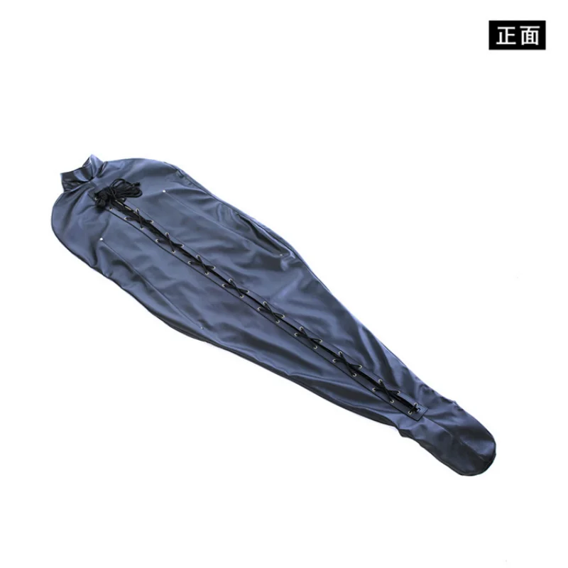 PU Leather Mummy Sleeping Bag Full Body Binder Bondage Sleep Sack Role Play BDSM Slave Restraints Sex Toys Product for Couples