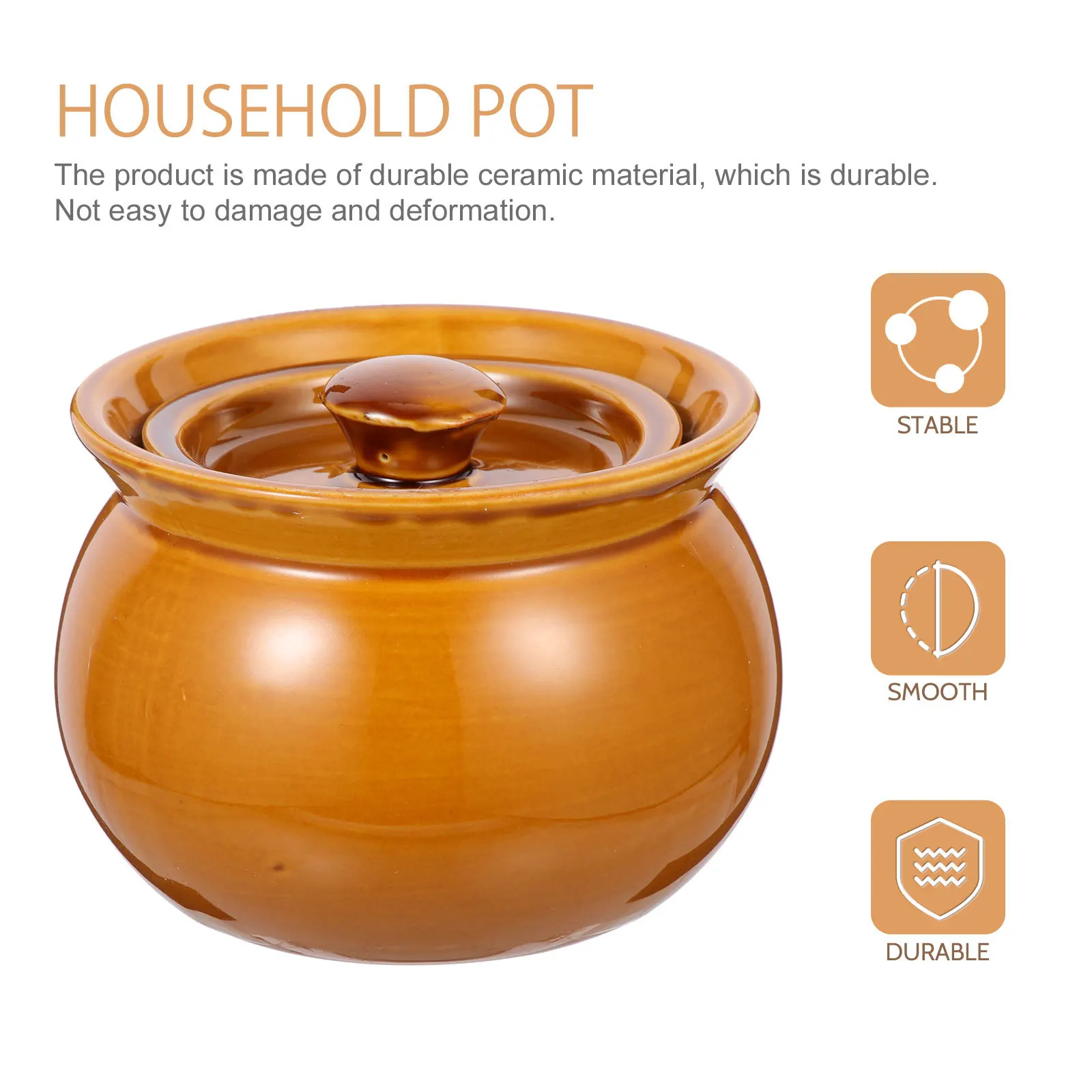 

Ceramic Stewing Pot Household Soup Bowl Home Kitchen Kitchenware Multi-Function Soup Pot Ceramic Stew Cup